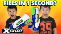 Can the X-Shot Fast-fill Fill with Water in 1 Second?