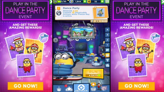 Minion Rush - Play In The Dance Party Event Only Freeze Ray Android/iOS Gameplay