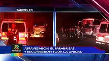 tn7Dos muertos y varios heridos luego de que llantas de tráiler cayeran dentro de autobús en Garabito101019