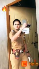 போலீஸ் கெட்டப்பில் மணிமேகலை-வைரல் வீடியோ