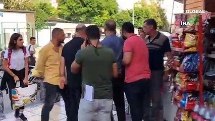 Tek dal sigara satan büfecinin yakınlarıyla polis arasında arbede