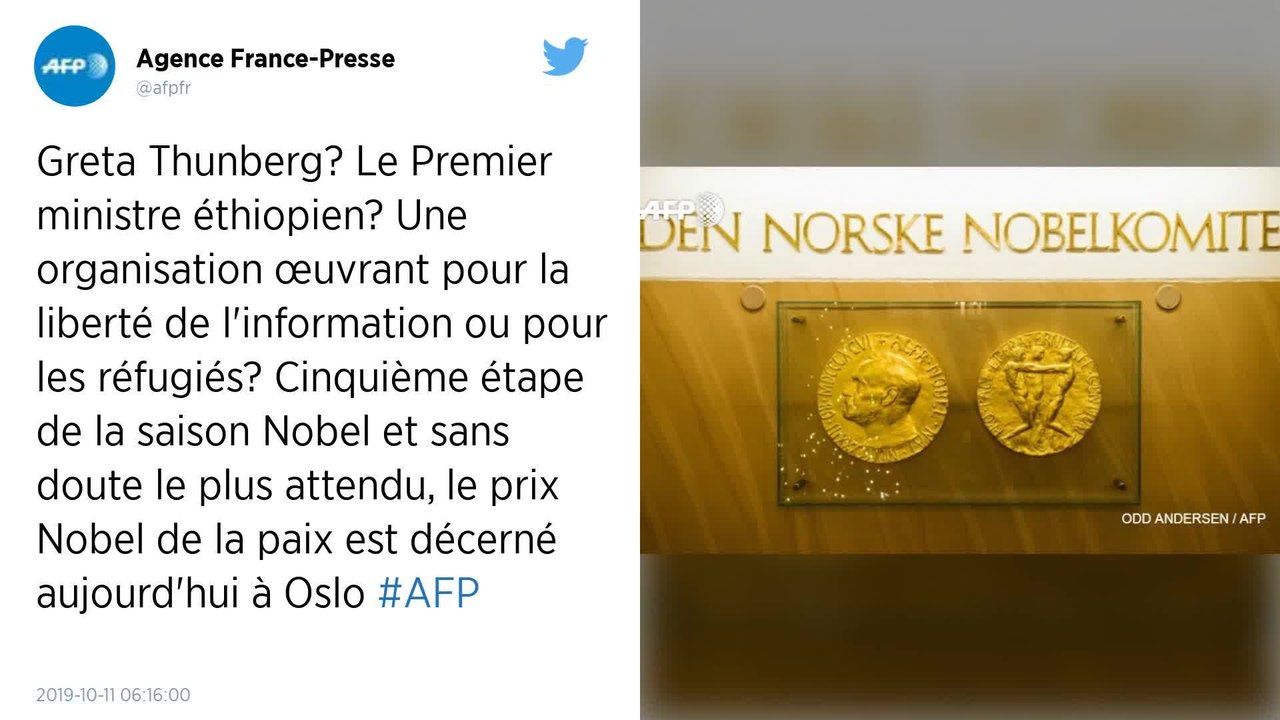 Prix Nobel de la Paix. Greta Thurnberg, le Premier ministre éthiopien ou une ONG : qui sera récompensé ?