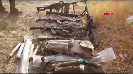 Teröristler silah ve mühimmatlarını bırakarak kaçtı
