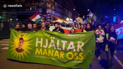 Hundreds protest in Malmo against Turkey military offensive in Syria