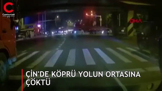 Çin'de köprü yolun ortasına çöktü: 1 yaralı