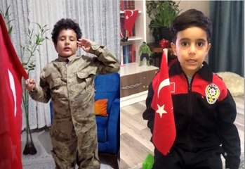 Tunceli'de miniklerden, Mehmetçiğe videolu destek