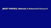 [MOST WISHED]  Methods in Behavioral Research