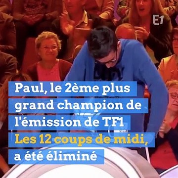Paul, le 2ème plus grand champion des 12 Coups de Midi, éliminé après 153 participations