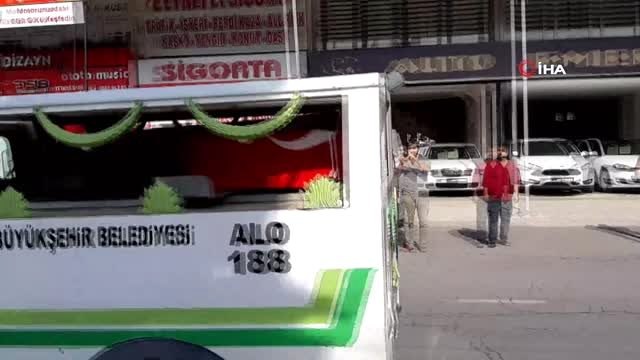 Barış Pınarı Harekatı'nda şehit olan 9 aylık bebek ve memur törenin ardından memleketlerine...