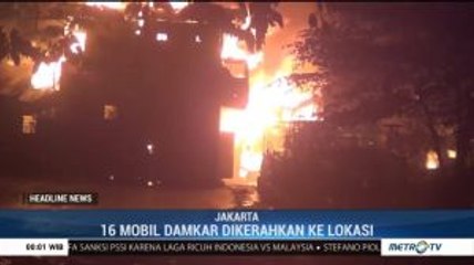 Pemukiman Padat Penduduk di Cawang Terbakar