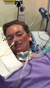Watch the moment East Lothian personal trainer Mekala Osborne wakes up from induced coma in Singapore