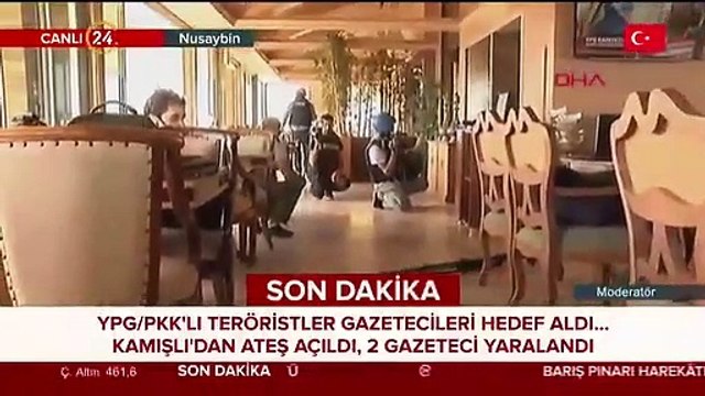 Nusaybin'de Türk gazetecilerin görev yaptığı bölgeye PKK'lılar ateş açtı: İki gazetecimiz yaralandı