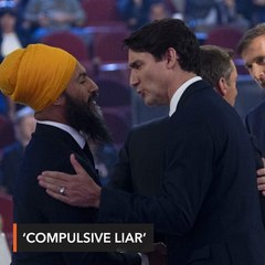 Justin Trudeau called 'compulsive liar' in last election debate
