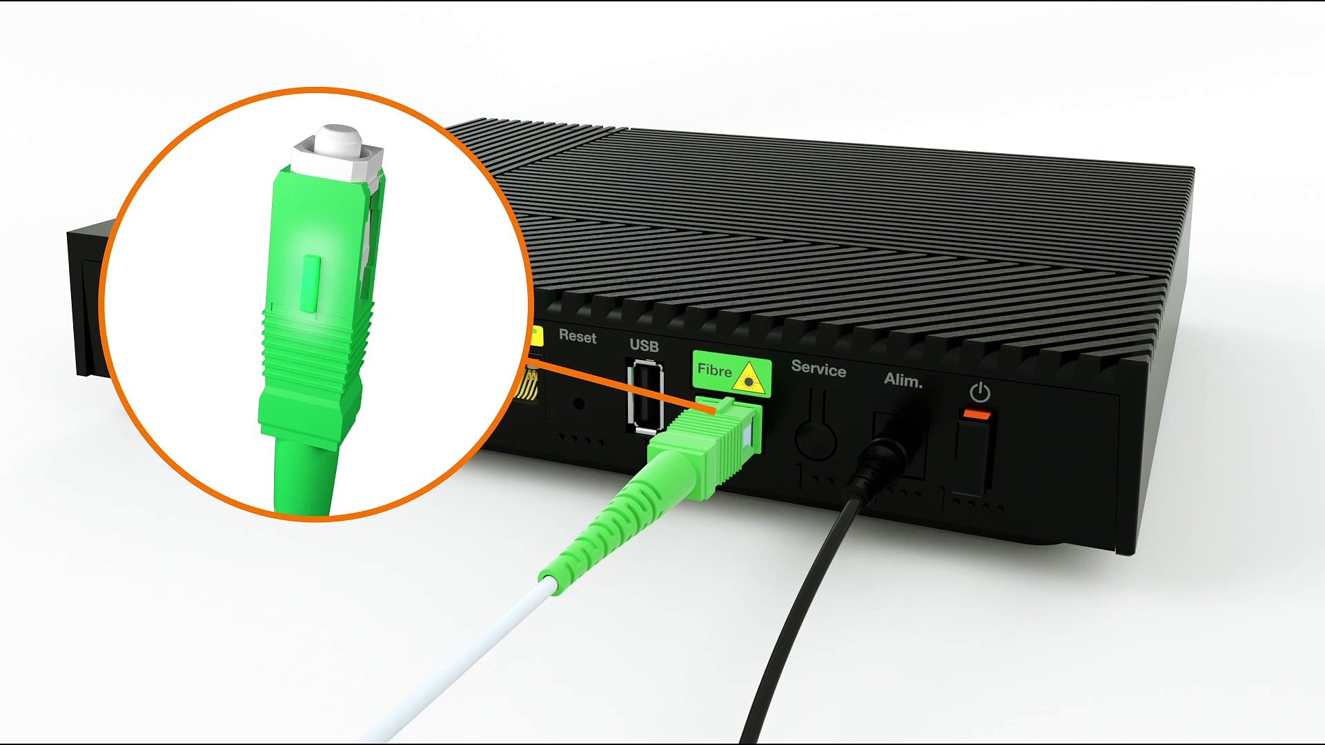 Installation d'un cable fibre optique pour Livebox Orange