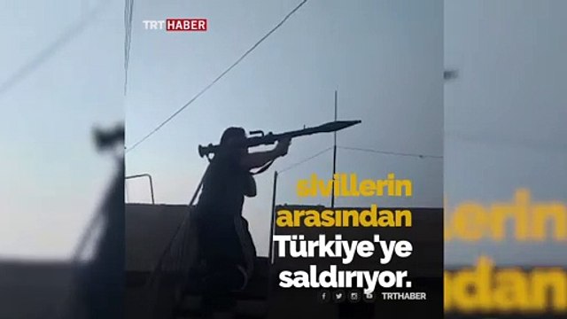 YPG/PKK'lı teröristler karargah olarak kullandıkları kiliseden sivilleri hedef alıyor