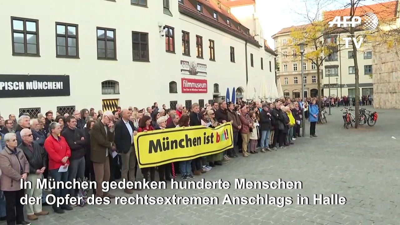 Menschenkette in München gedenkt der Opfer von Halle