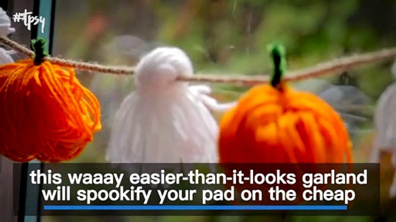 Budget-Friendly Ghost and Pumpkin Garland