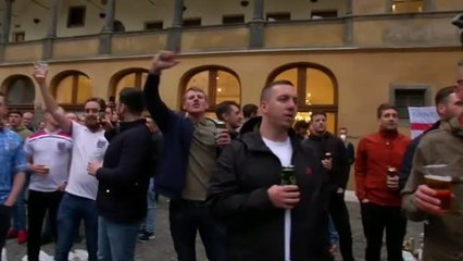 Incidentes de los 'hooligans' de la selección inglesa en Praga por la elevada ingesta de alcohol