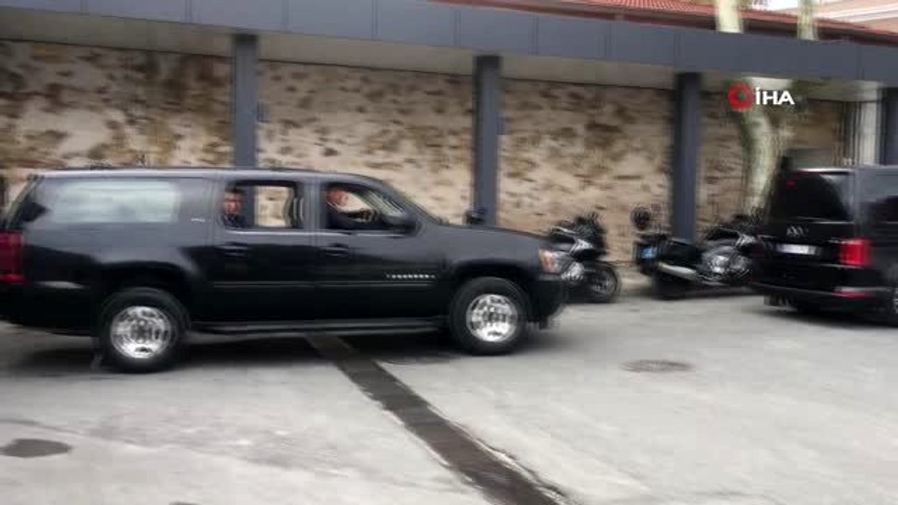 Cumhurbaşkanı Recep Tayyip Erdoğan'ın Dolmahçe'deki çalışma ofisinde NATO Genel Sekreteri Jens...