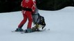 Descente avec Patrice en Handi Ski aux Saisies