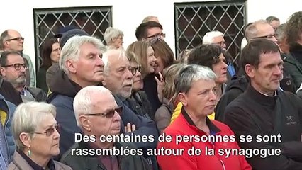 Des centaines de personnes forment une chaîne humaine autour de la synagogue de Munich