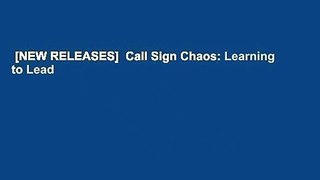 [NEW RELEASES]  Call Sign Chaos: Learning to Lead