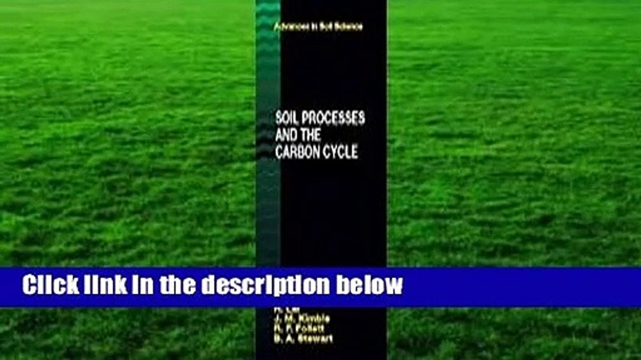 About For Books  Soil Processes and the Carbon Cycle  Review