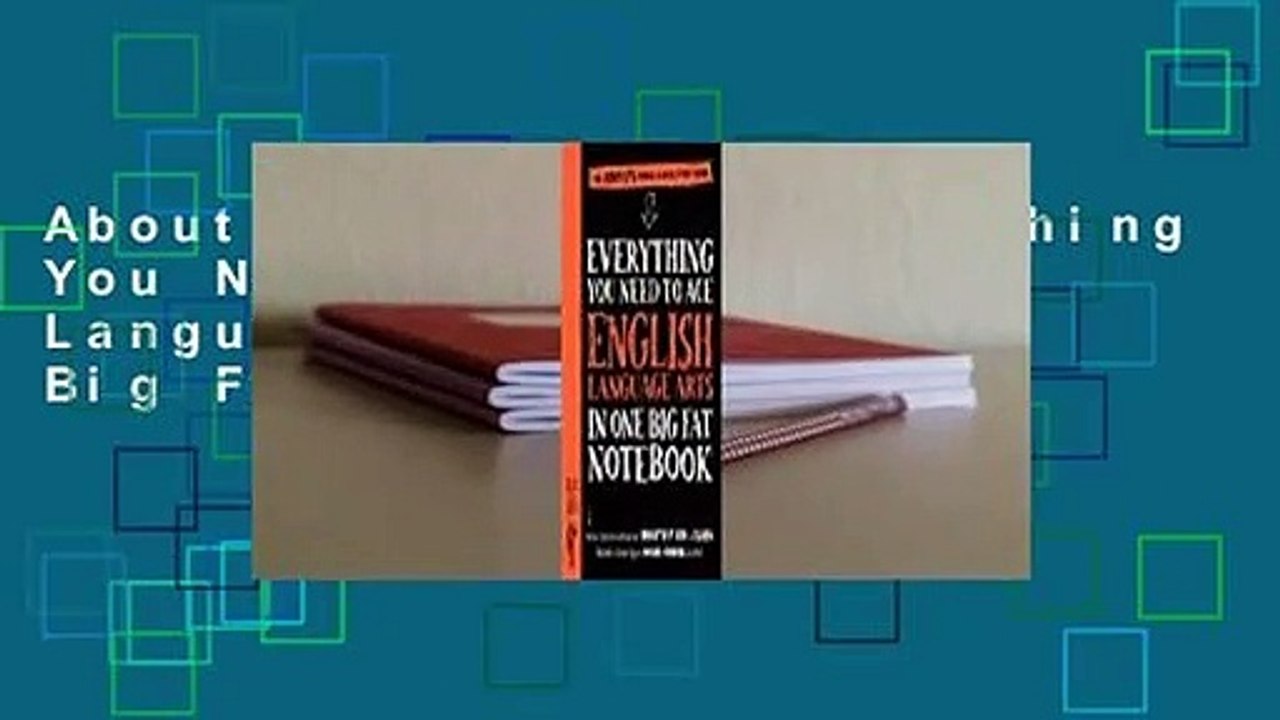 About For Books  Everything You Need to Ace English Language Arts in One Big Fat Notebook: The