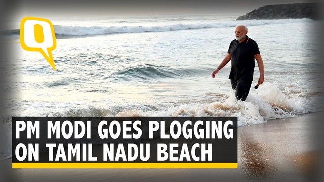 PM Modi Goes Plogging in TN Beach Ahead of Talks with Xi Jinping
