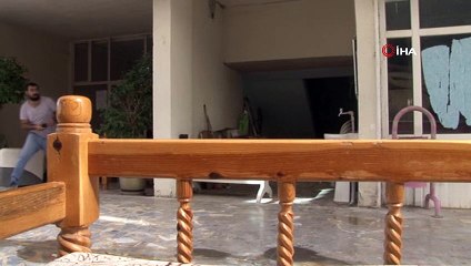 Akçakale'de basın mensuplarının bulunduğu otelin yakınlarına havan topu böyle düştü