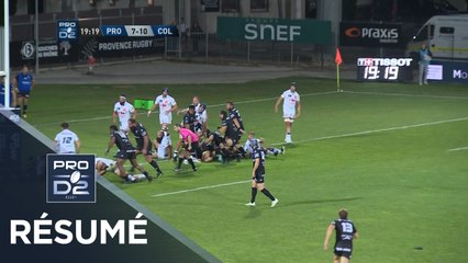 PRO D2 - Résumé Provence Rugby-Colomiers: 24-23 - J07 - Saison 2019/2020