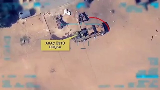 الطيران التركي يدمر سيارة عسكرية للوحدات الكردية شرق الفرات