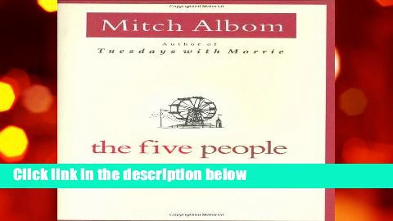 About For Books  The Five People You Meet in Heaven  For Free