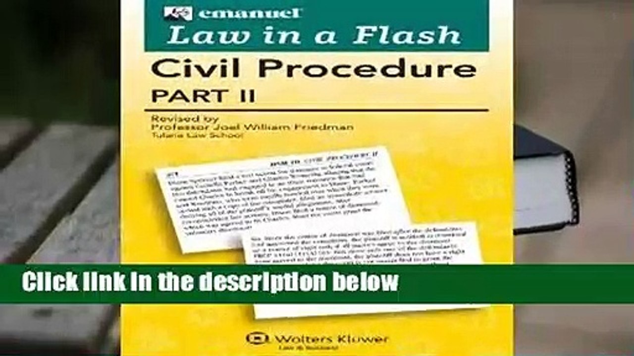 Full E-book  Civil Procedure (Law in a Flash)  Review