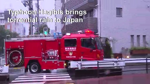 Tokyo drenched as Typhoon Hagibis approaches