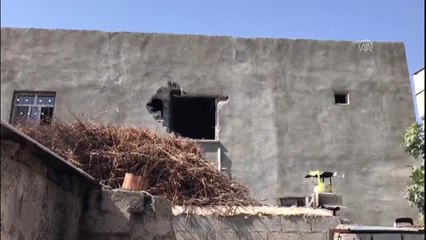 Terör örgütü YPG/PKK tarafınan Akçakale'ye atılan havan mermisi bir eve isabet etti