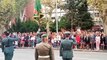 Himno de España en la avenida de Galicia de Pamplona por la festividad de la patrona de la Guardia Civil
