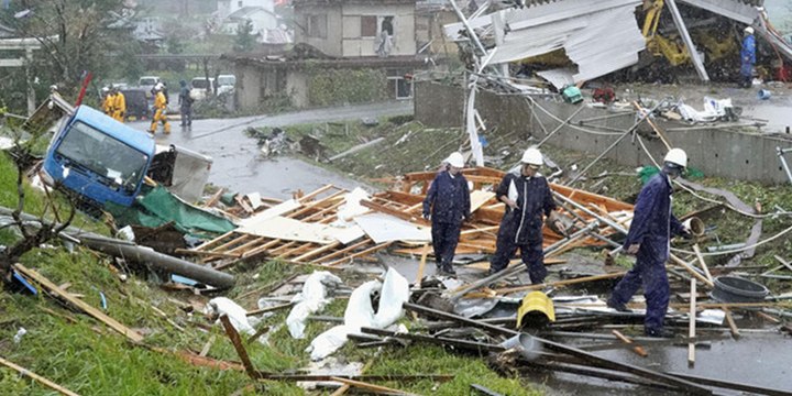 El potente tifón Hagibis ya azota con violencia a Japón
