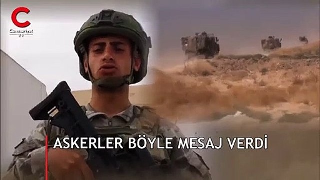Askerler böyle mesaj verdi