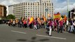 Reivindicaciones en la manifestación en Barcelona el 12 de Octubre