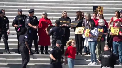 Jane Fonda es detenida por protestar contra el cambio climático
