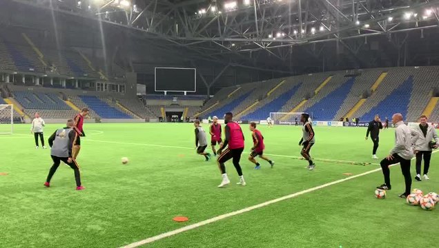 Entraînement des Diables rouges au Kazakhstan