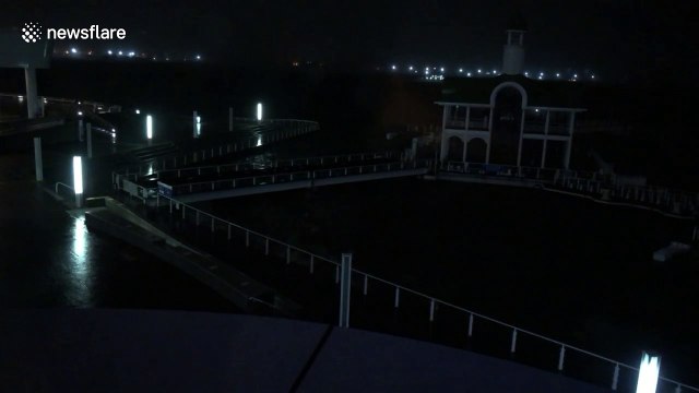 Powerful winds from Typhoon Hagibis batter shores of Yokohama