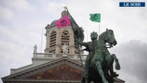 Extinction Rebellion: les militants rassemblés place Royale à Bruxelles