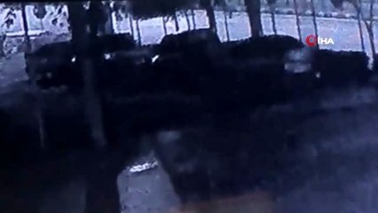 Çaldığı kamyoneti iki saat sonra geri getirdi...Hırsızlık anları kamerada