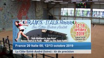 Quatrième tour, tirs de précision, France / Italie féminin, La Côte-Saint-André 2019