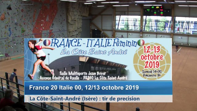 Quatrième tour, tirs de précision, France / Italie féminin, La Côte-Saint-André 2019