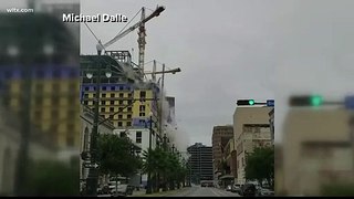 Hard Rock Cafe Canal Street New Orleans Collapses Raw video