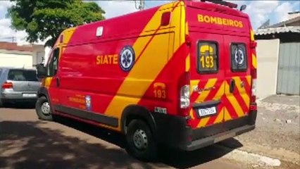 Menino de três anos é socorrido após ser atingido por objeto
