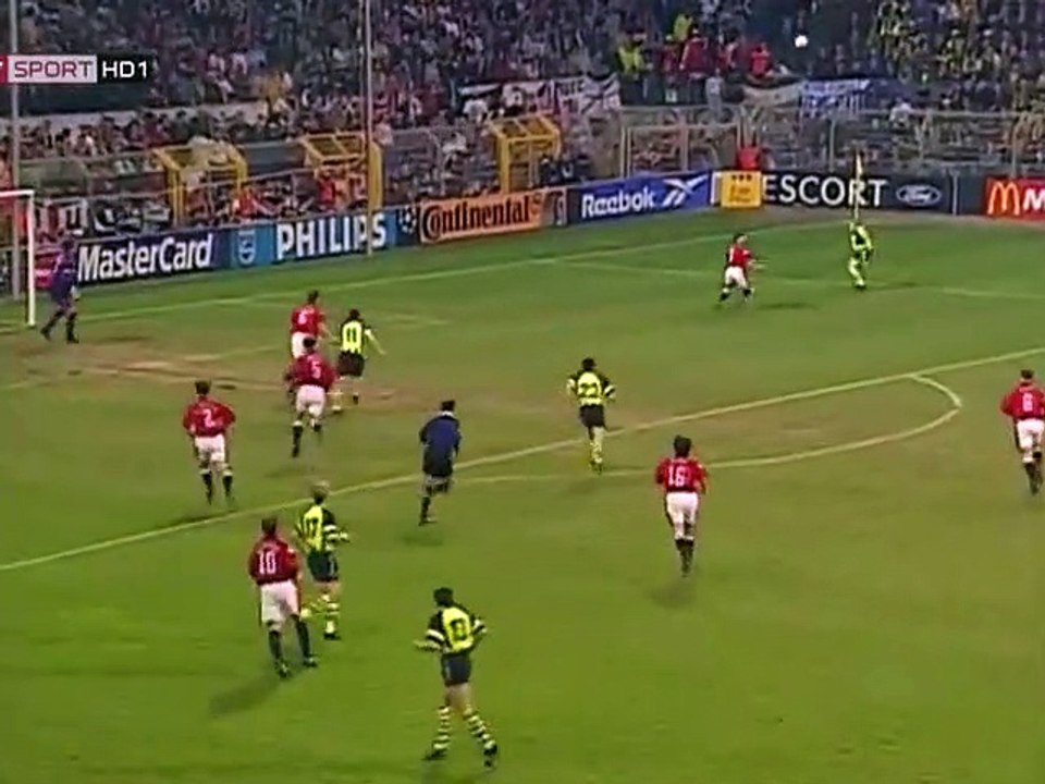 CL 1996-97 1-2 Finale Hinspiel - BVB Dortmund vs Manchester United - 1HZ